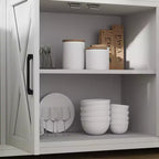 4 Doors, Modern Farmhouse Buffet Storage Cabinet Modern Large Wood Farmhouse  Large Modern Buffet Cabinet