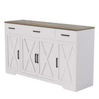 4 Doors, Modern Farmhouse Buffet Storage Cabinet Modern Large Wood Farmhouse  Large Modern Buffet Cabinet
