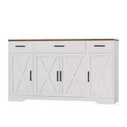 4 Doors, Modern Farmhouse Buffet Storage Cabinet Modern Large Wood Farmhouse  Large Modern Buffet Cabinet