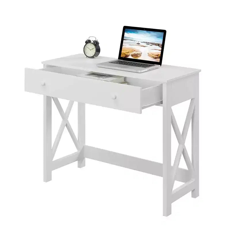 HomeStock 29 in.H Black Color Particle Board Computer Desks with No Storage
