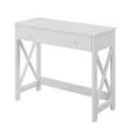 HomeStock 29 in.H Black Color Particle Board Computer Desks with No Storage