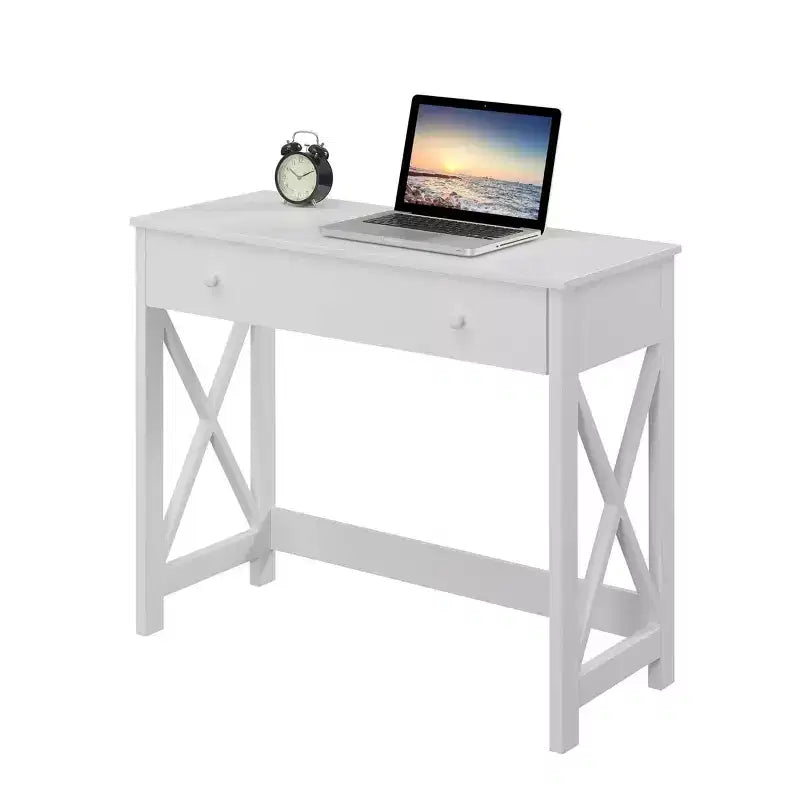 HomeStock 29 in.H Black Color Particle Board Computer Desks with No Storage