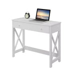 HomeStock 29 in.H Black Color Particle Board Computer Desks with No Storage