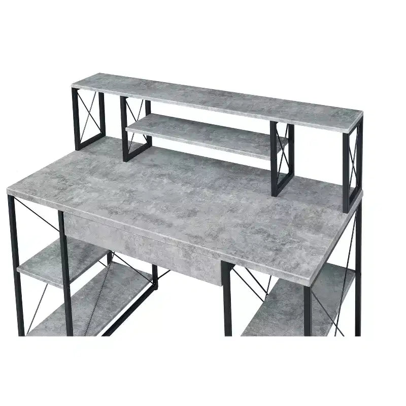 HomeStock 51 in.H Black Color Steel Standing Desks with No Storage