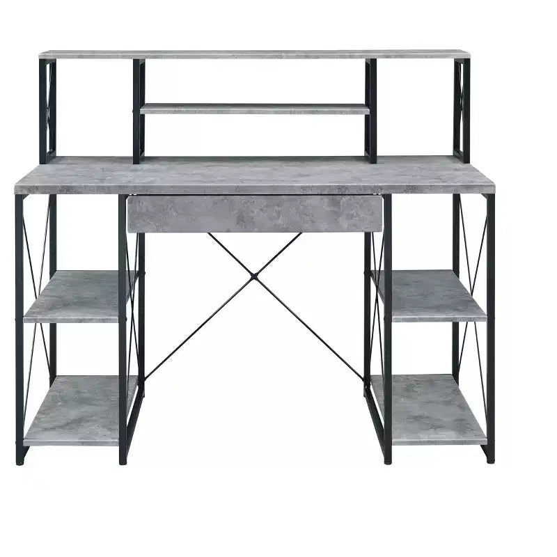 HomeStock 51 in.H Black Color Steel Standing Desks with No Storage