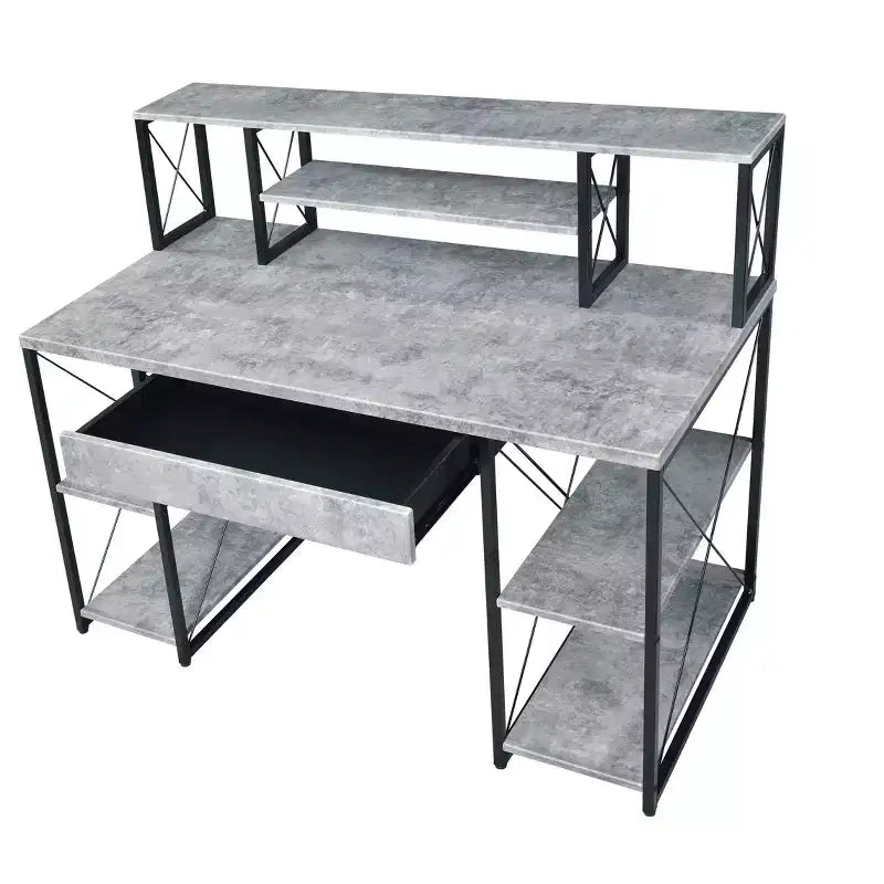HomeStock 51 in.H Black Color Steel Standing Desks with No Storage