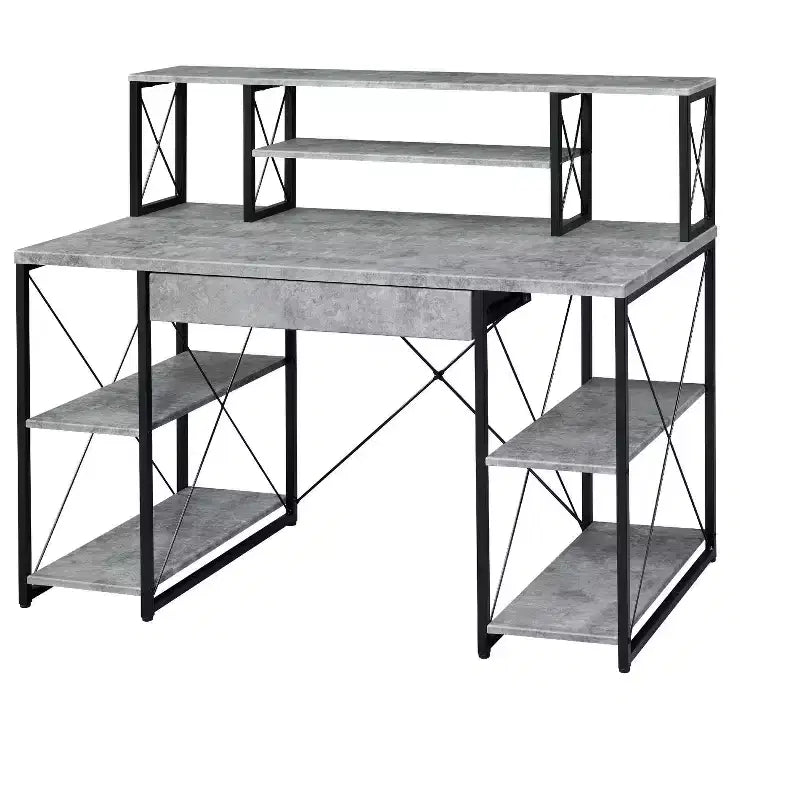 HomeStock 51 in.H Black Color Steel Standing Desks with No Storage