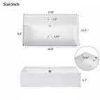 Floating Bathroom Vanity with Ceramic Top Sink, Right/Left Side Storage Space, Wall-Mounted Wooden Bathroom Cabinet for Small Bathroom