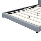 Wooden Mother & Child Bed Frame Queen and Twin XL Size Daybed, PU Leather Upholstered Grounded Platform Bed