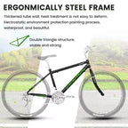 Okak 24IN Carbon Steel Frame Mountain Bike, 21-Speed Kids Bike with Dual V-Brake and Ergonomic Saddle, Bicycle for Commuting, Travel