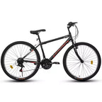 Okak 24IN Carbon Steel Frame Mountain Bike, 21-Speed Kids Bike with Dual V-Brake and Ergonomic Saddle, Bicycle for Commuting, Travel