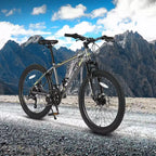 Okak 24IN Mountain Bike with Steel Frame, Kids Bike with Shimano 21 Speed, Daul Disc Brakes and Front Suspension, Bicycle for Teens