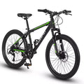 Mountain bike Okak 26" con 21 velocità e freni a disco, bici da cross per ragazzi con telaio in acciaio ad alto tenore di carbonio, bici da uomo per adulti e adolescenti