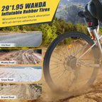 Mountain bike Okak 29IN con sistema a 8 velocità, bici da cross con telaio in acciaio e sospensione anteriore, bici per adulti per uomo, donna, ragazzo e ragazza