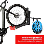 Black Swivel Foldable Bike Wall Mount C Adjustable Bicycle Hanger for 20-29 Wheels, Heavy Duty Garage Storage (1-Pack)