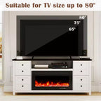 Mobile TV da 70" EROMMY con caminetto elettrico da 36" per TV fino a 80"