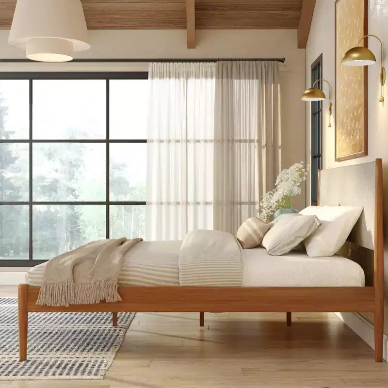 Letto matrimoniale Harbor con testiera imbottita