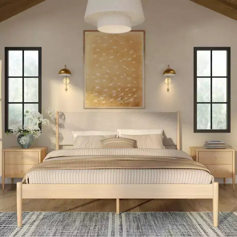 Letto matrimoniale Harbor con testiera imbottita