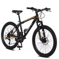 Okak Mountain Bike 26 pollici con 21 velocità e freni a disco meccanici, bici da adulto con telaio in acciaio ad alto tenore di carbonio, bici da cross per bambini e adulti