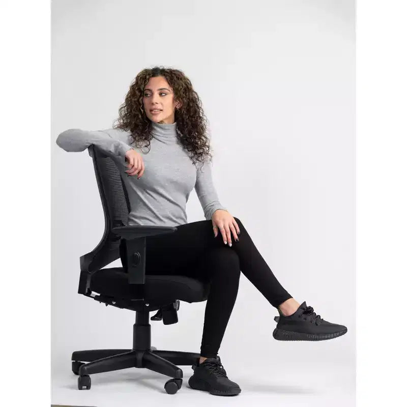 HomeStock 47 in.H Adjustable Height Brown Faux Leather Seat Material with Adjustable Tilt Ergonomic Office Chairs