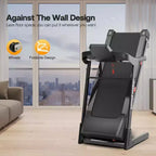 Tapis Roulant Elettrico Pieghevole da 3,5 CV per Casa con Inclinazione Automatica, Ammortizzazione, Sensore di Pulsazioni, Altoparlante Bluetooth e App FITSHOW