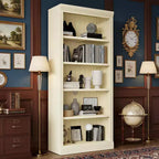 Polibi Tall LED Bookcase with Adjustable Shelves & USB Light Strip