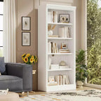 Polibi Tall LED Bookcase with Adjustable Shelves & USB Light Strip