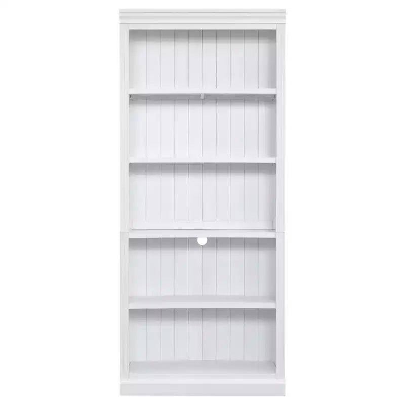 Polibi Tall LED Bookcase with Adjustable Shelves & USB Light Strip