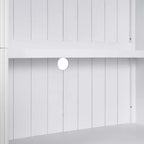 Polibi Tall LED Bookcase with Adjustable Shelves & USB Light Strip