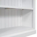 Polibi Tall LED Bookcase with Adjustable Shelves & USB Light Strip