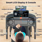 Treadmill for Home, Portable Folding Electric Exercise Treadmill with Adjustable Incline, APP Control, 64 Programs, 300 lb Capacity, 7.5MPH