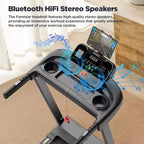 Treadmill for Home, Portable Folding Electric Exercise Treadmill with Adjustable Incline, APP Control, 64 Programs, 300 lb Capacity, 7.5MPH