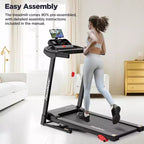 Treadmill for Home, Portable Folding Electric Exercise Treadmill with Adjustable Incline, APP Control, 64 Programs, 300 lb Capacity, 7.5MPH