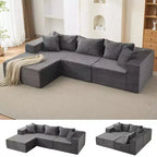 106 Cloud Couch Sectional Sofa with L-Shape Chaise and Memory Foam, 3-Seat Modular Sofa for Living Room, No Assembly Required