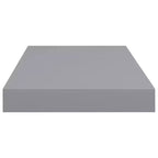 Wall Shelf Set of 2 Grey Honeycomb MDF, metal 19.7 x 9.1 in