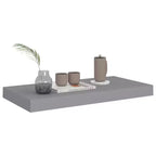 Wall Shelf Set of 2 Grey Honeycomb MDF, metal 19.7 x 9.1 in