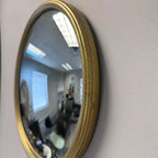 Slickblue Gold Convex Mirror 10-12 Metal Frame Decorative Wall Accent for Living Room or Entryway, Small or Medium