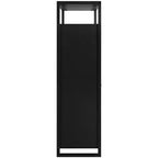 eHemco 2-Door Shoe Cabinet with Shelf, Modern Storage Organizer, Black Metal Frame, 2 Flip Drawers