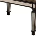 HomeRoots 25 Chocolate And Ivory Upholstered 100% Cotton Bedroom Bench