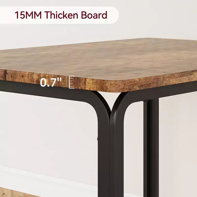Set di 3 pezzi con tavolo e sedie per cucina/sala da pranzo, set moderno per due, 2 sedie con schienale in metallo, per angolo pranzo, cucina, sala da pranzo