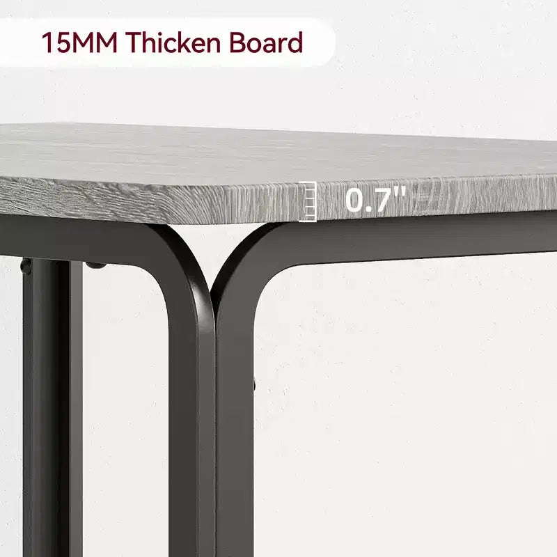 Set di 3 pezzi con tavolo e sedie per cucina/sala da pranzo, set moderno per due, 2 sedie con schienale in metallo, per angolo pranzo, cucina, sala da pranzo