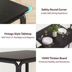 Set di 3 pezzi con tavolo e sedie per cucina/sala da pranzo, set moderno per due, 2 sedie con schienale in metallo, per angolo pranzo, cucina, sala da pranzo