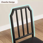 Dining Table, Industrial Modern Wood Farmhouse Square Kitchen Table with Upholstered Chairs, Dining Room Furniture