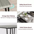 Dining Table Set for 4, Rectangular Kitchen Table and Dinette Accent Set, Modern Wooden Dining Room Furniture Set, for Kitchen Room, Home
