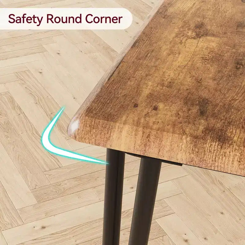 Dining Table Set for 4, Rectangular Kitchen Table and Dinette Accent Set, Modern Wooden Dining Room Furniture Set, for Kitchen Room, Home
