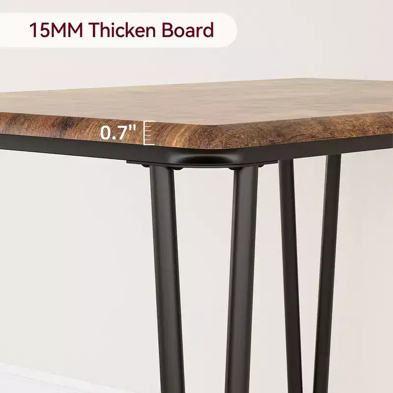 Dining Table Set for 4, Rectangular Kitchen Table and Dinette Accent Set, Modern Wooden Dining Room Furniture Set, for Kitchen Room, Home