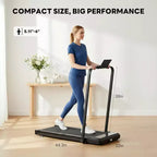 NAYSAYE Walking Treadmill Compact Under Desk Walking Pad Quiet Portable Fitness Machine for Home and Office Exercise, Black, 42.2*22.05*38