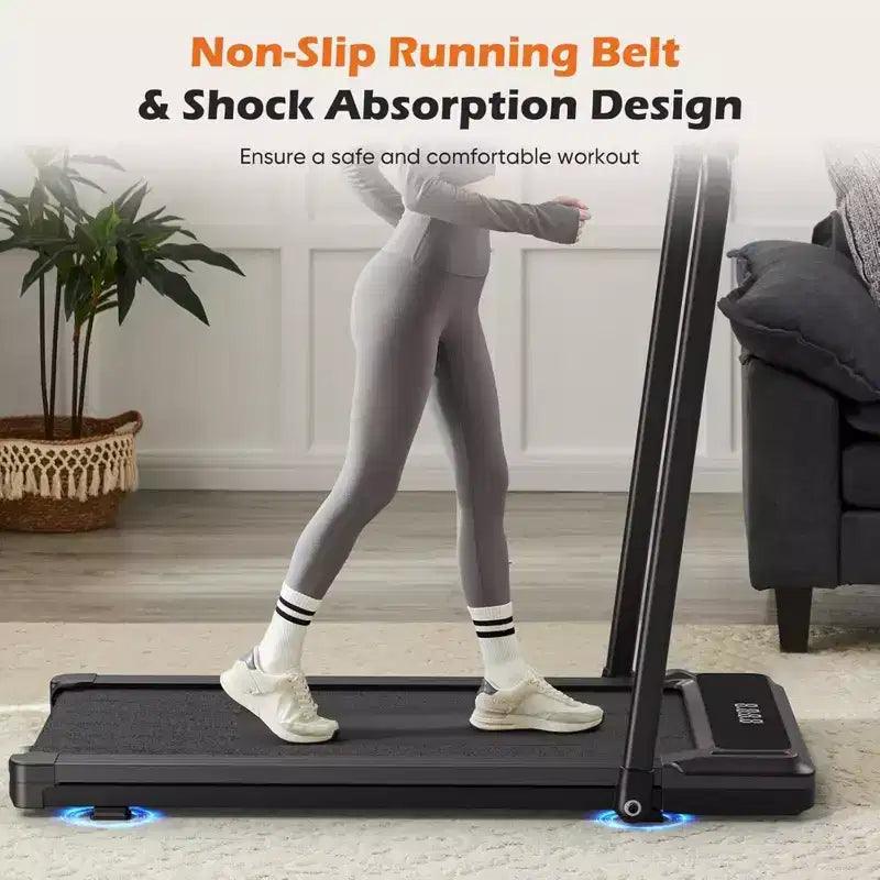 NAYSAYE Walking Treadmill Compact Under Desk Walking Pad Quiet Portable Fitness Machine for Home and Office Exercise, Black, 42.2*22.05*38
