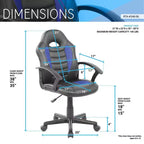 Techni Mobili Kid's Gaming and Student Racer Chair w/ Wheels