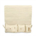 Alilang Hanging Organizer with Multi-Pocket Storage and Cute Pattern Accents 11x10in - Light Beige